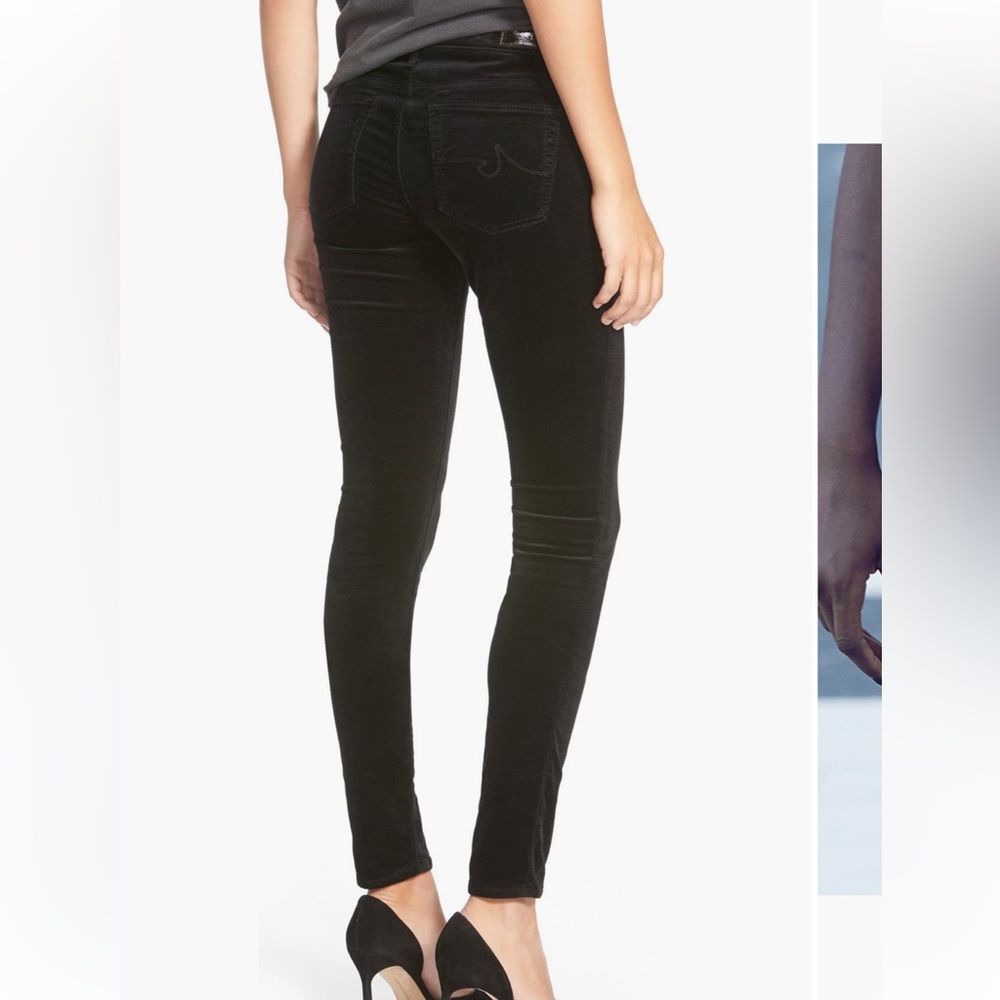 AG Super Skinny The Legging Black Velvet Jean